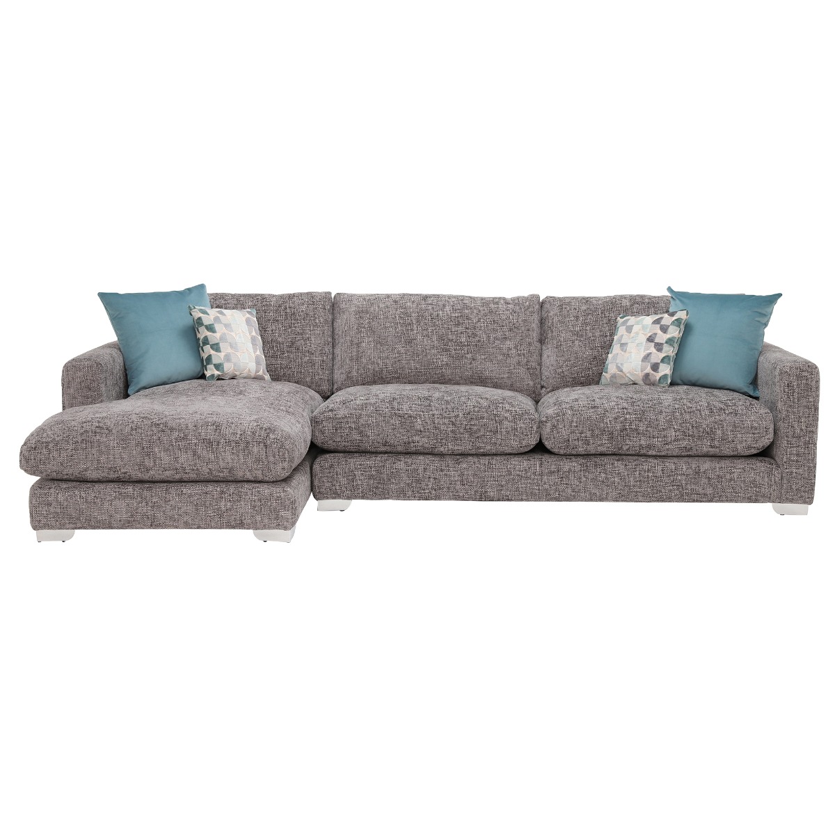 Fontella Large Left Hand Facing Chaise, Tabby Platinum
