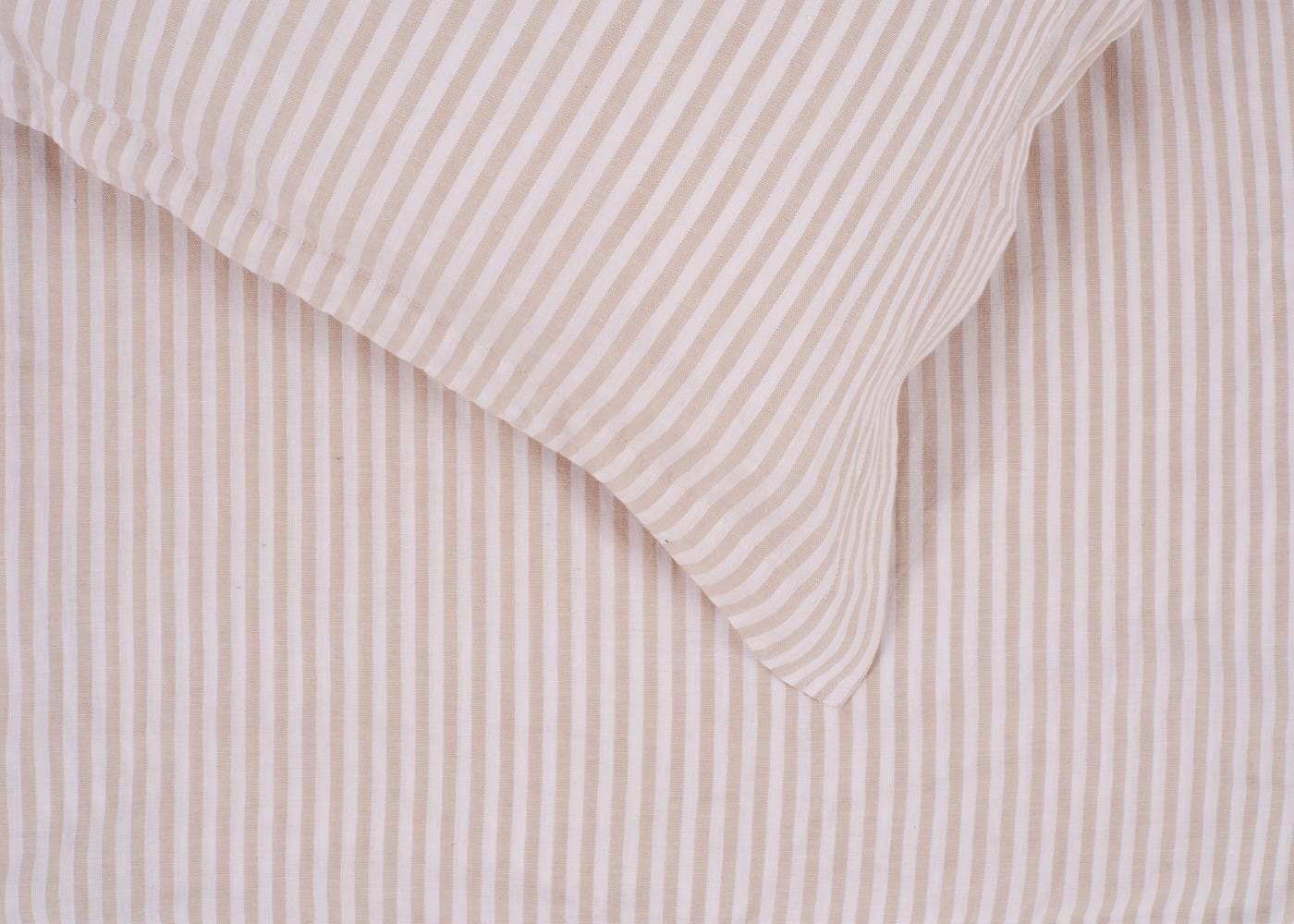 Heal's Washed Linen Blend Natural Stripe Oxford Pillowcase