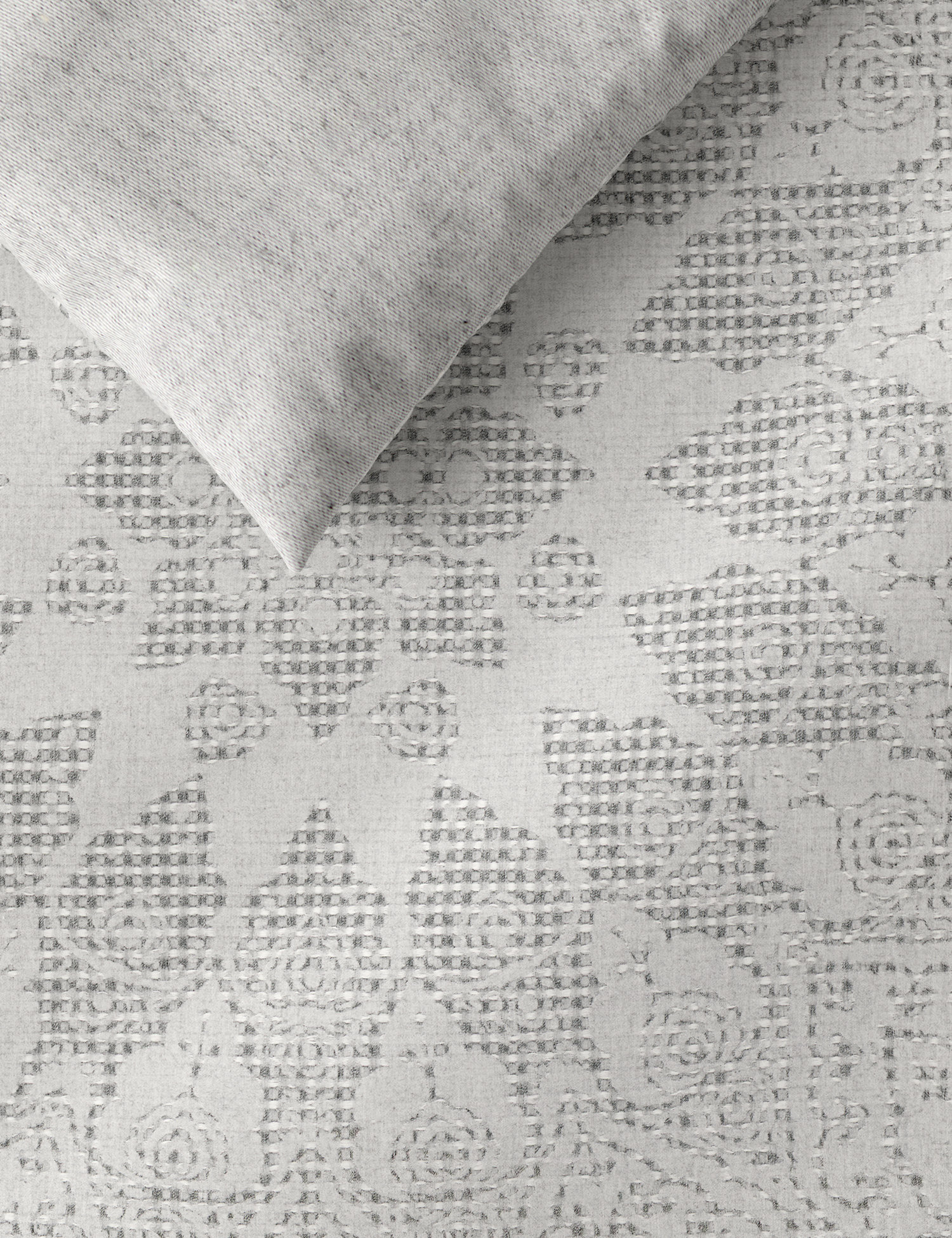 M&S Cotton Rich Geometric Waffle Bedding Set