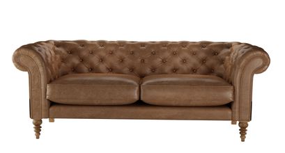 Oscar 3 Seat Sofa in Tan Vintage Leather - sofa.com