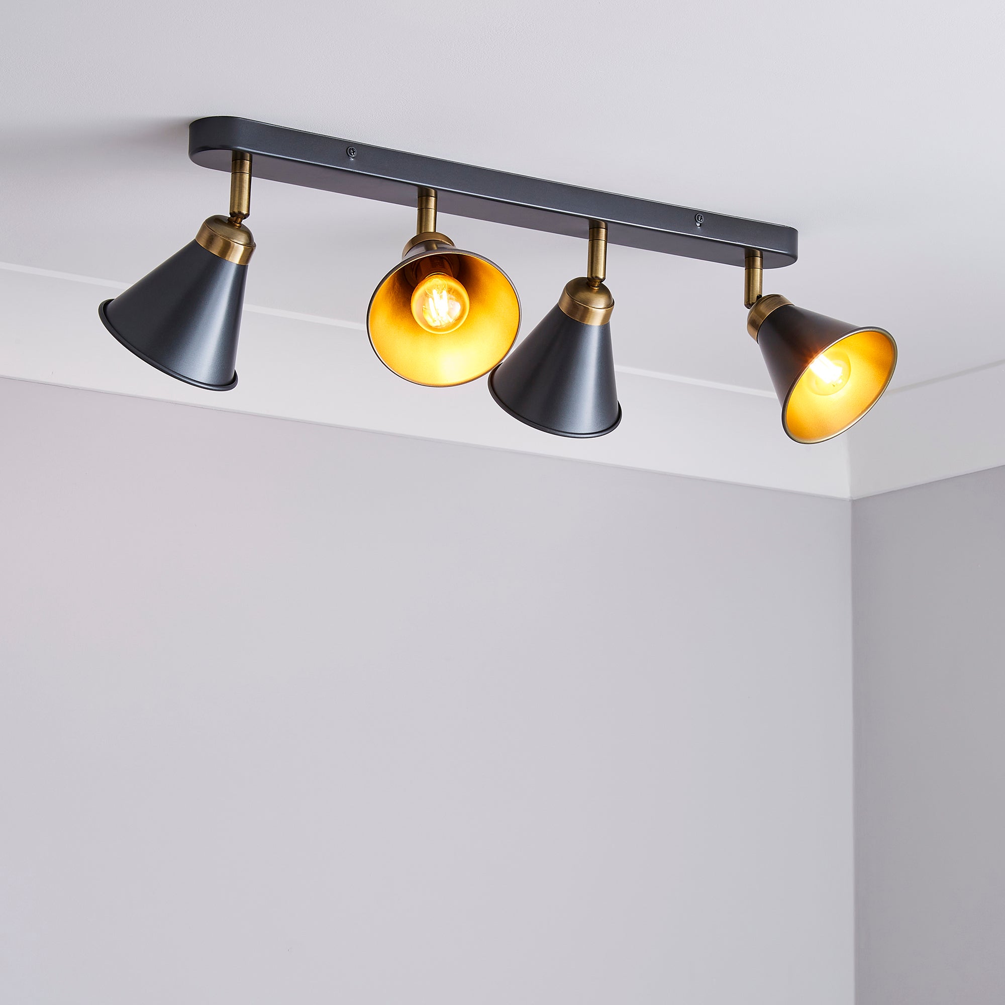 Logan 4 Light Grey Spotlight Bar Grey