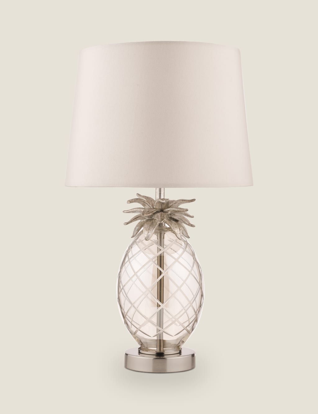 Laura Ashley Pineapple Glass Table Lamp Champagne