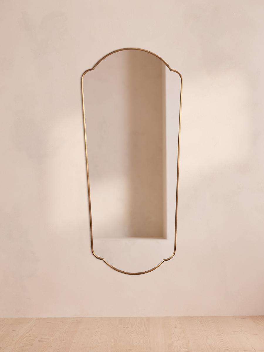 Betty Wall Mirror, Antique Brass, Full Length