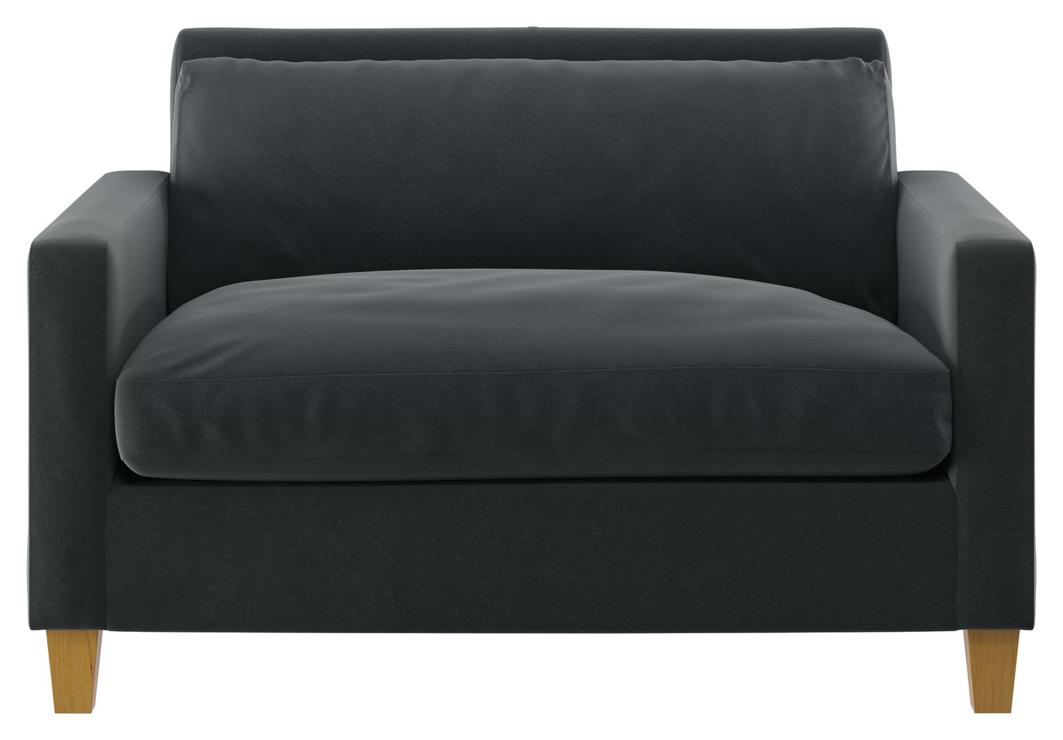 Habitat Chester Velvet Cuddle Chair - Dark Grey