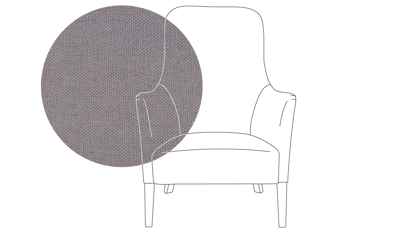 Pinch Pendel Armchair Linen Shadow Oak Feet