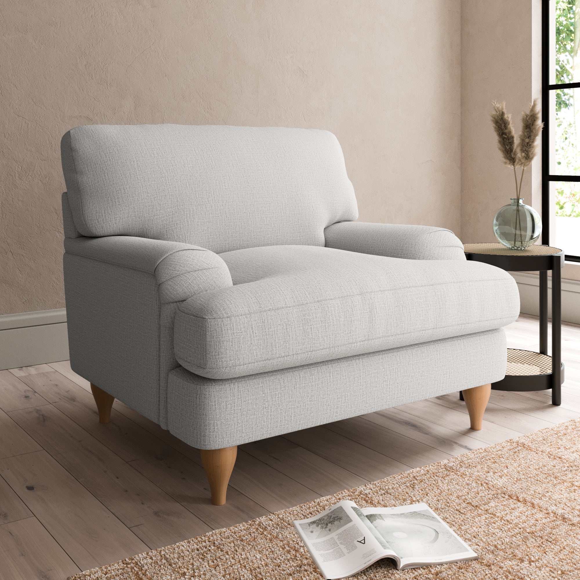 Darwin Textured Weave Armchair Silver