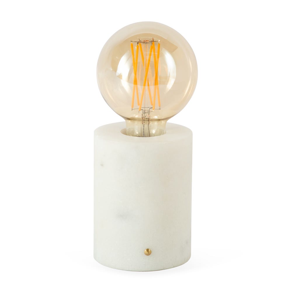 Heal's Bristol Touch Lamp White Marble 2