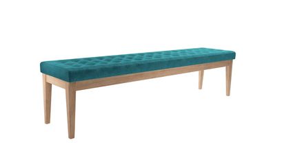 Buttons Bench in Neptune Smart Velvet - sofa.com
