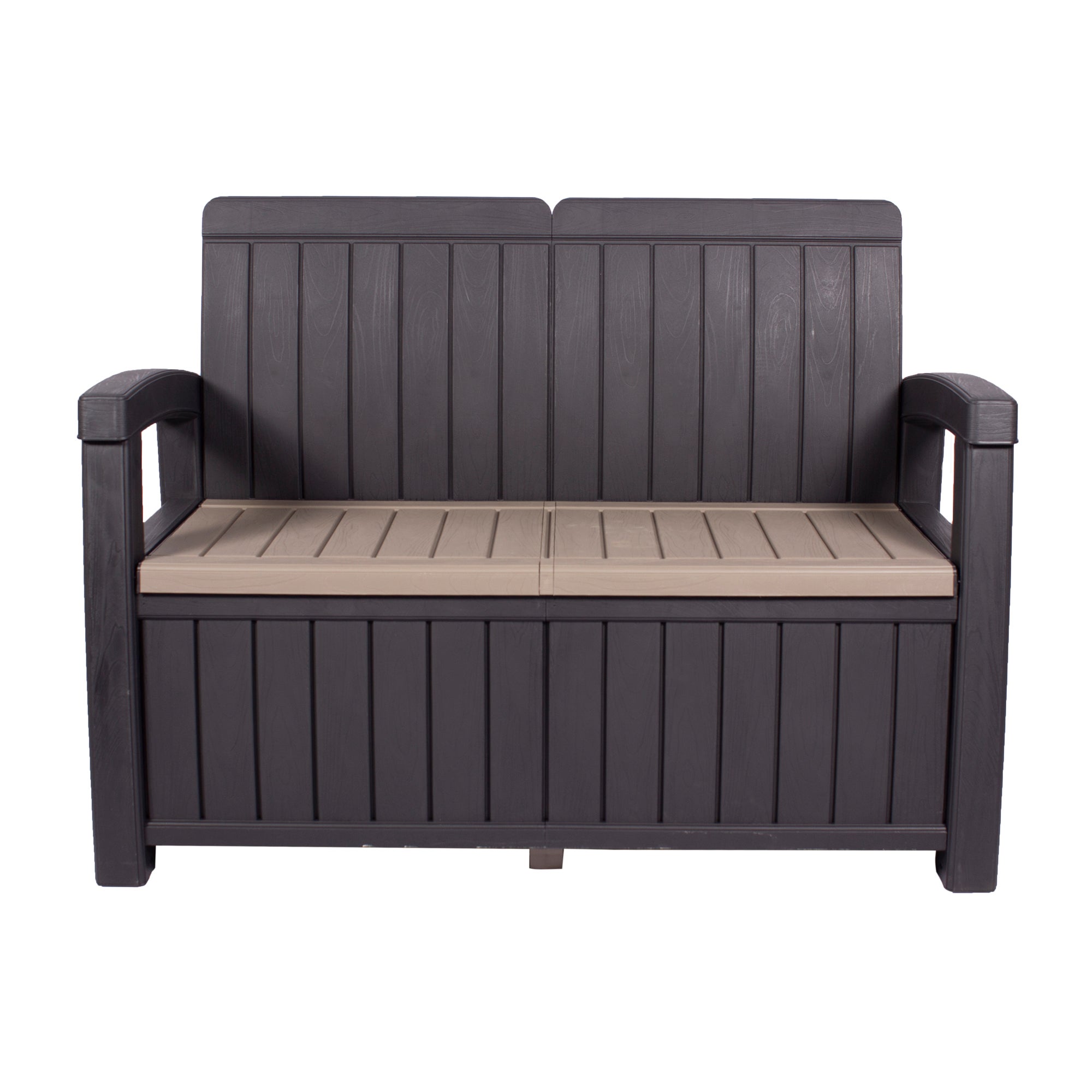 Faro 2 Seater Black Storage Bench Black