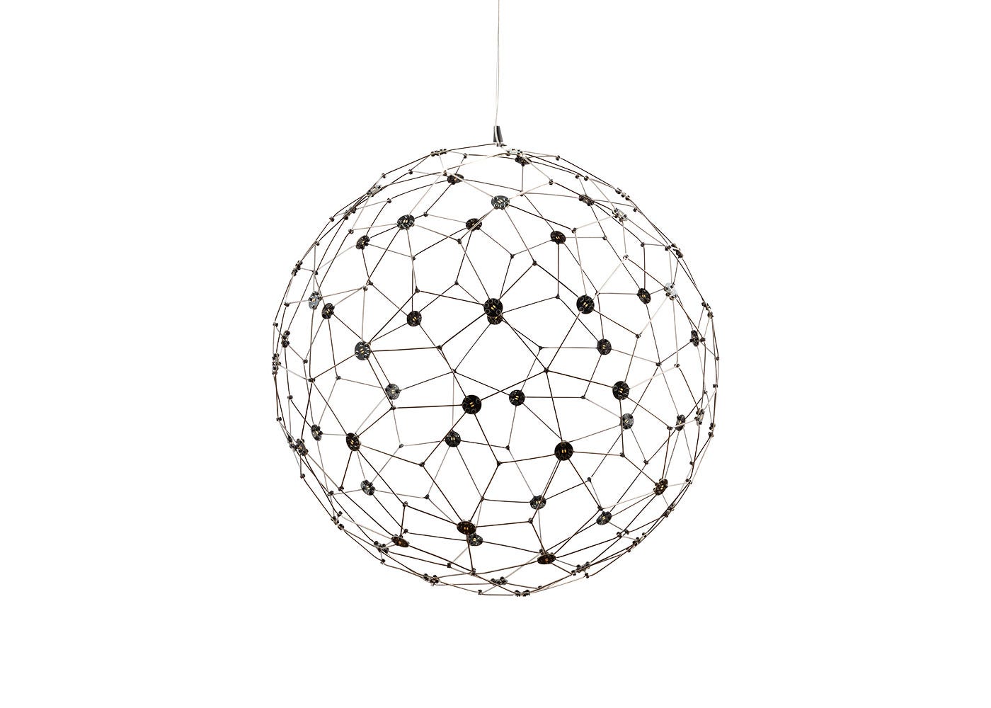 Heal's Supernova LED Round Pendant Light Black Chrome Large