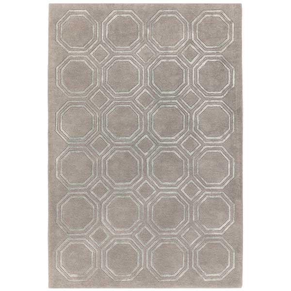 Octagon Rug  Silver