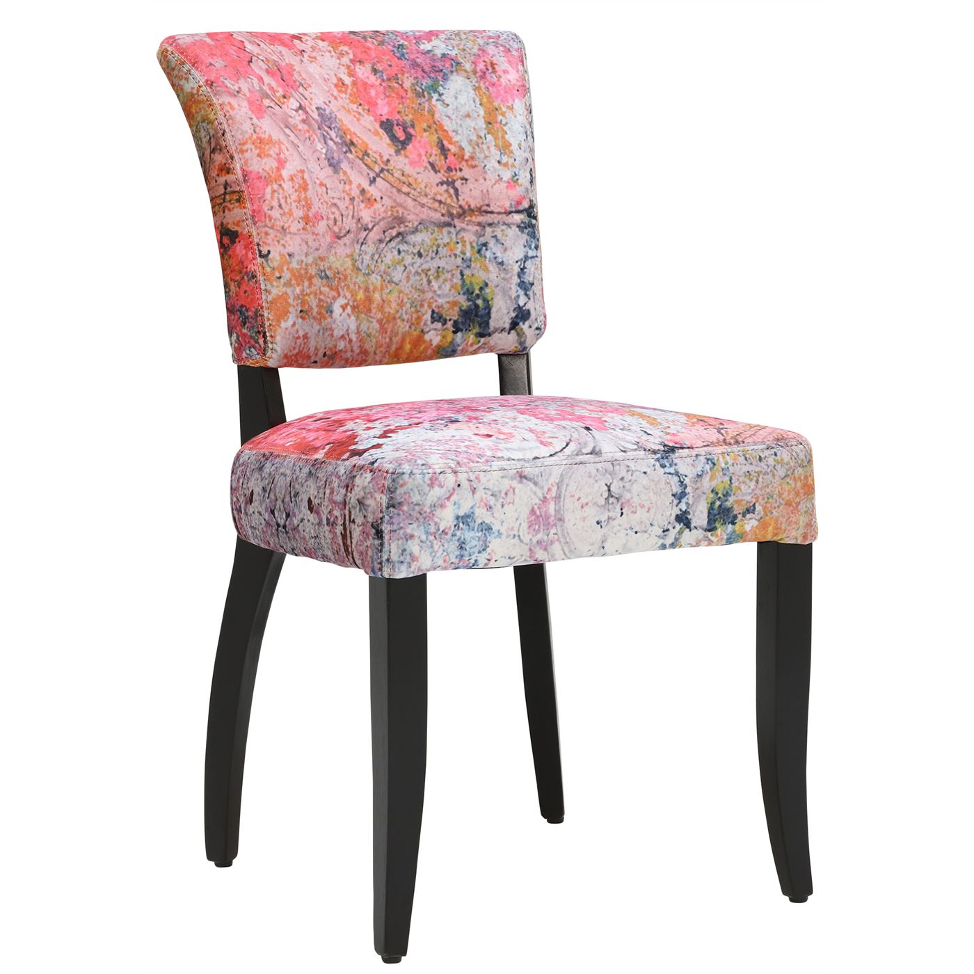 Timothy Oulton Mimi Velvet Faded and Degraded Dining Chair, Peeling Ceiling