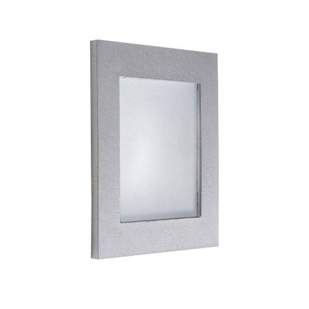 Netlighting Square Recessed Wall Light Aluminum in Grey