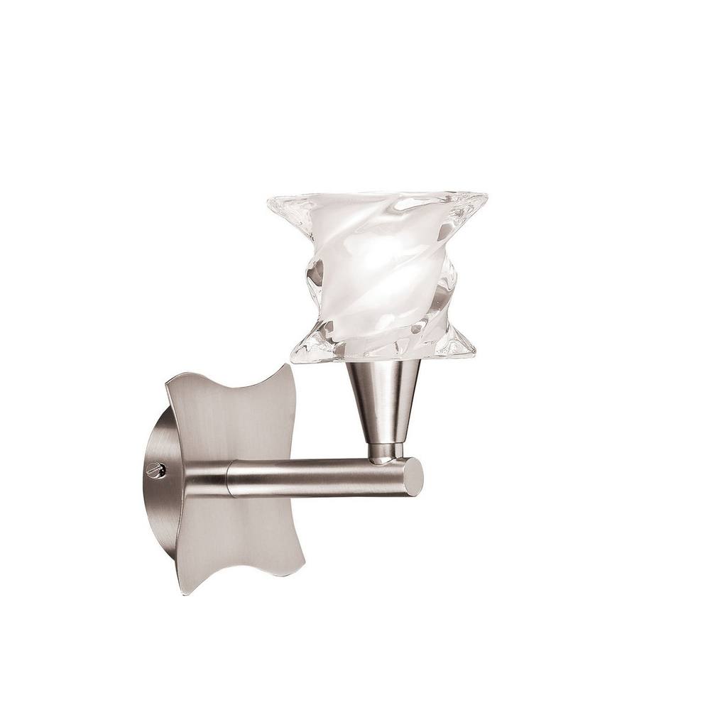 Netlighting Salomon Wall Lamp Switched 1 Light G9 Satin Nickel in Grey
