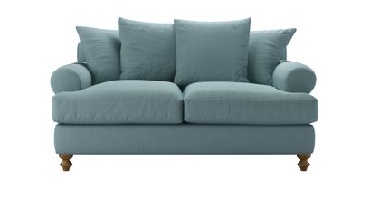 Teddy 2 Seat Sofa Bed in Lagoon Brushed Linen Cotton - sofa.com