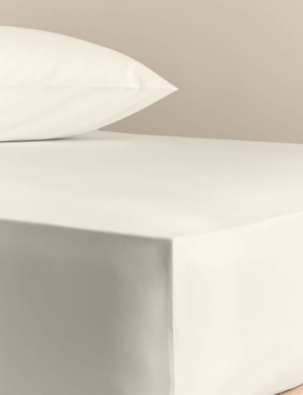 M&S Stay Cool Lyocell Rich Fitted Sheet Cream
