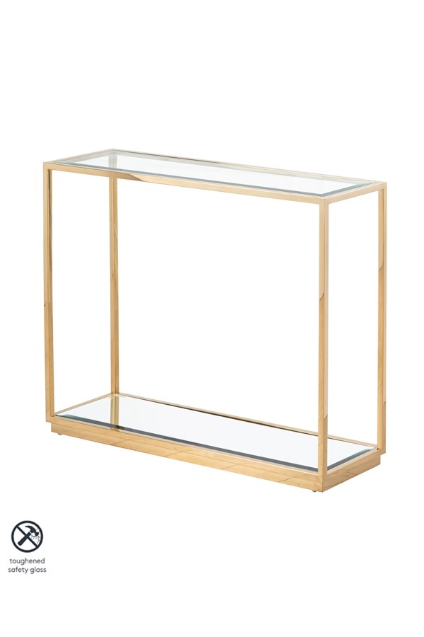 Rippon Brass Rectangular Console Table