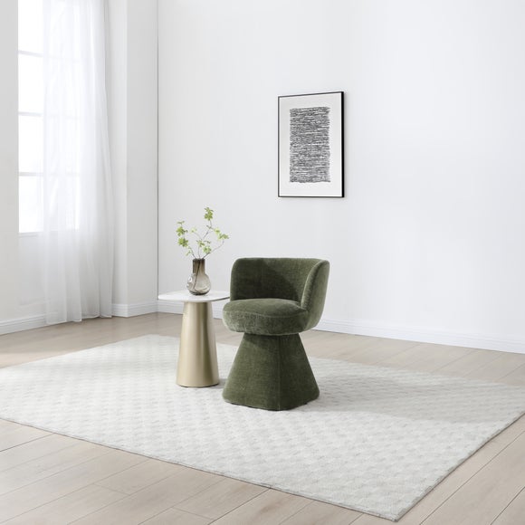 Tulip Luxe Chenille Swivel Dressing Table Chair