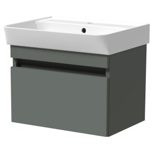 Wickes Easton Reed Green 1 Drawer Wall Hung Vanity Unit - 430 x 500mm