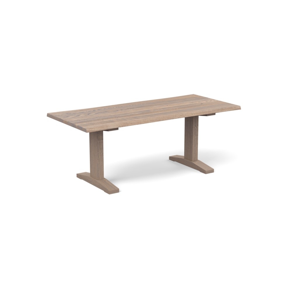 Heal's Lisbon Table 280x90cm Grey Oak Natural Edge Filled