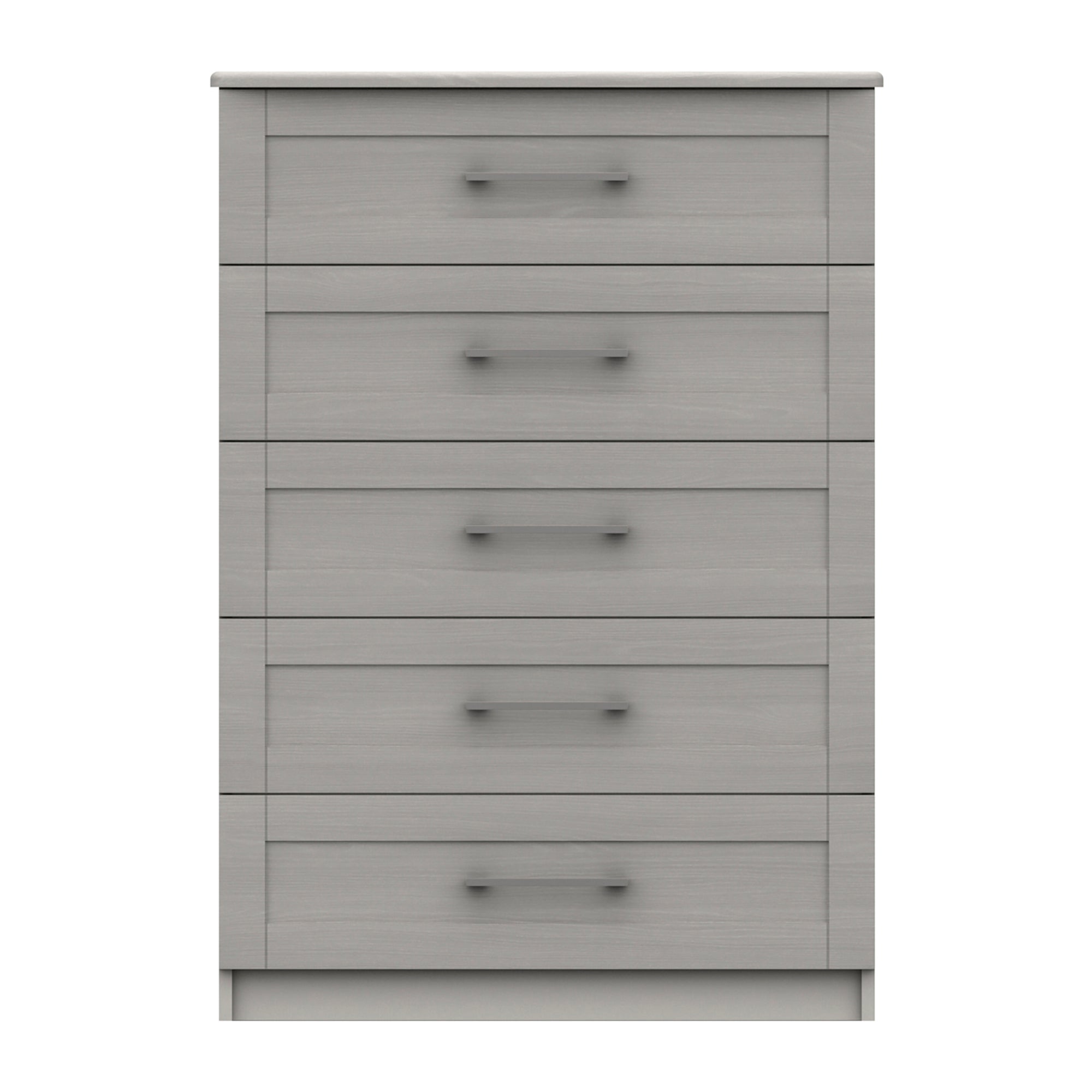 Ethan Light Grey 5 Drawer Chest Grey