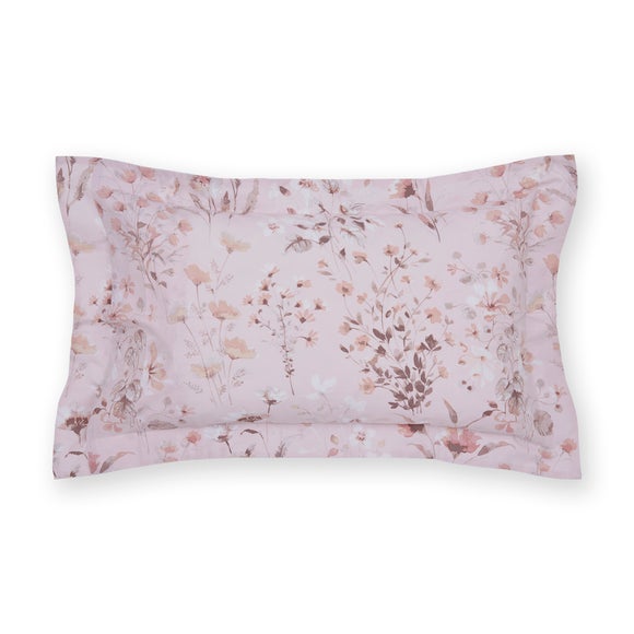 Watercoloured Floral Polycotton Oxford Pillowcase