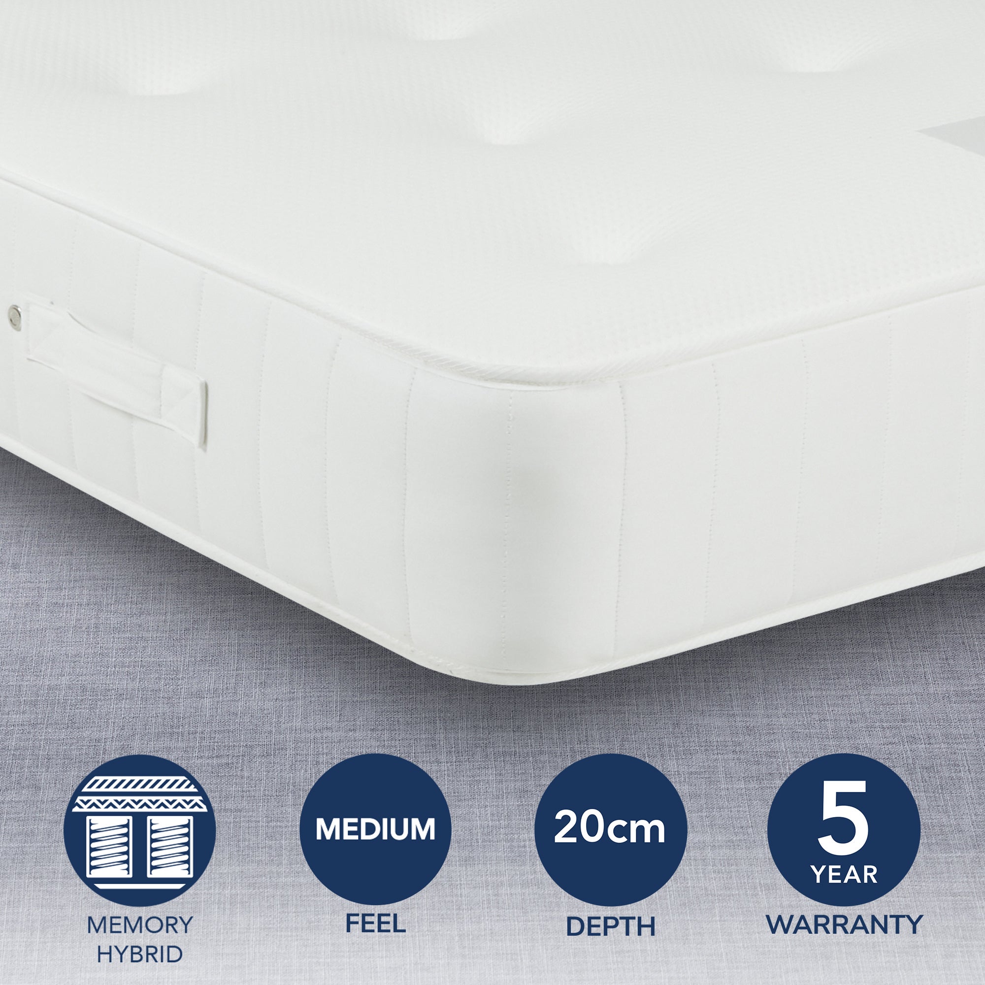 Fogarty Medium Memory 1000 Pocket Mattress White