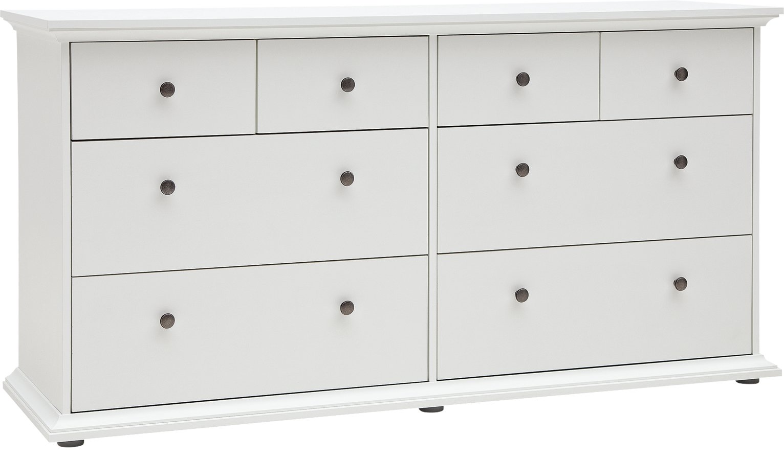Habitat Heathland 4+4 Drw Wide Chest of Drawers - White