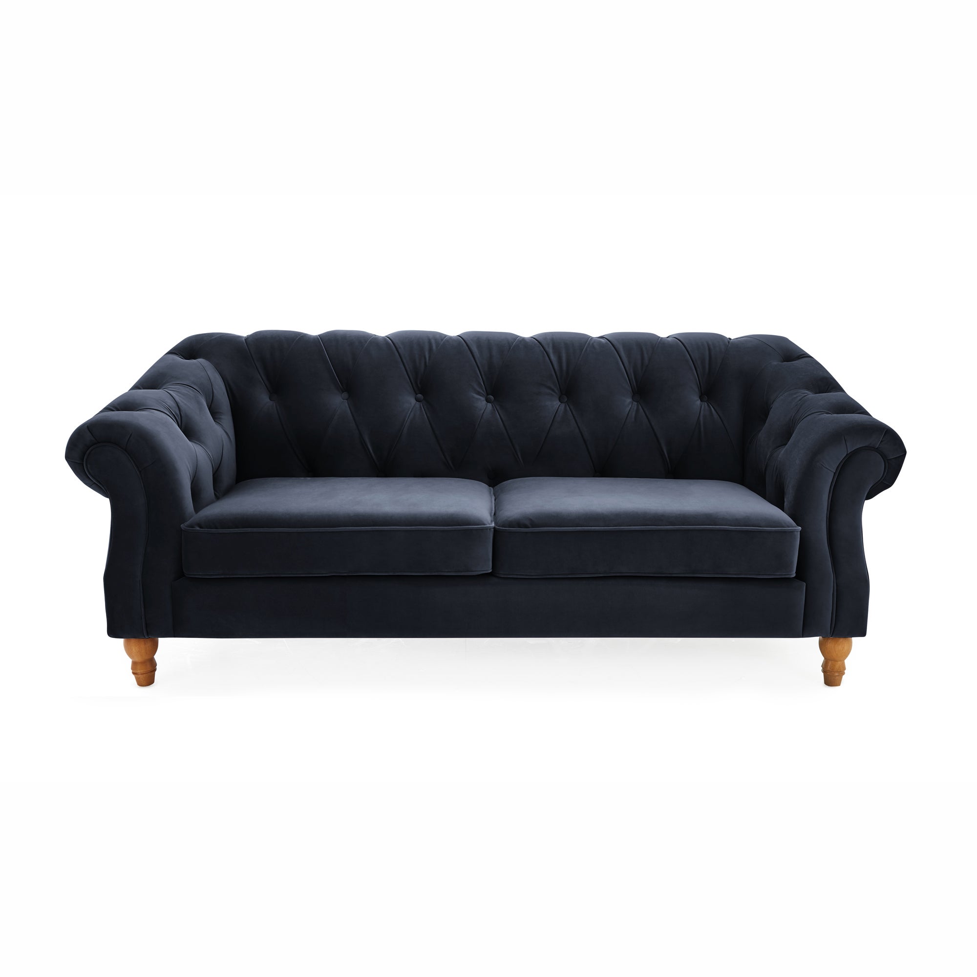 Aubrey Velvet 2 Seater Sofa Blue