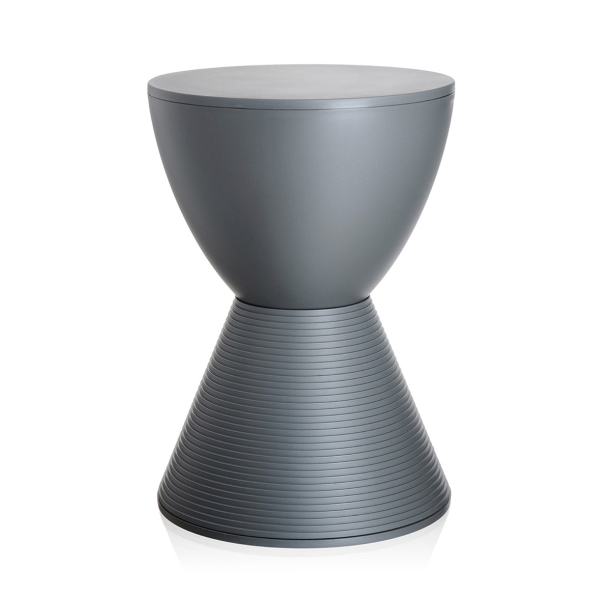 Kartell Prince Aha Stool, Grey Plastic | Barker & Stonehouse