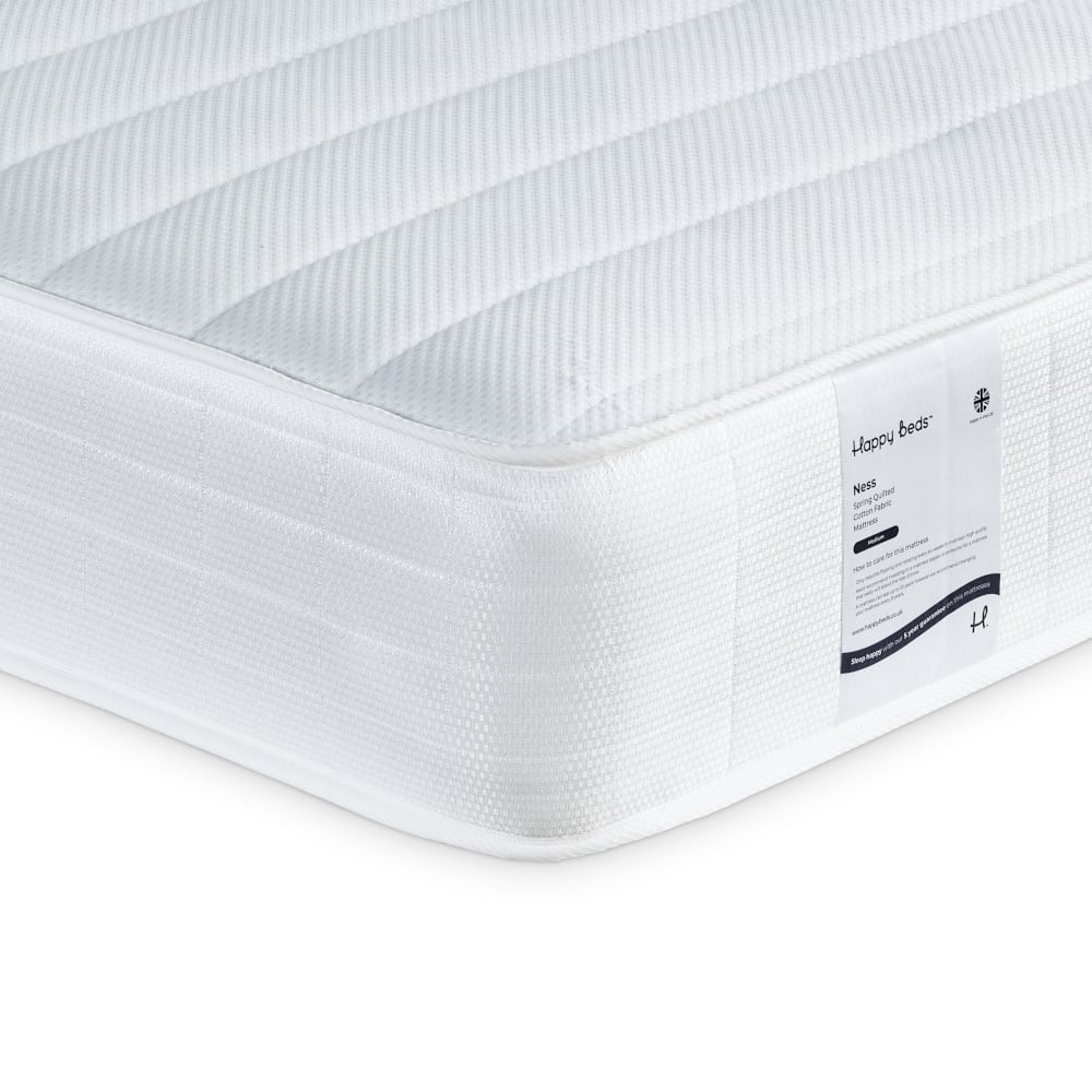 Ness - King Size - Open Coil Spring Quilted Mattress - Fabric - 5ft