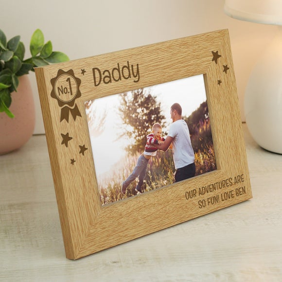 Personalised No.1 Wooden Photo Frame 3