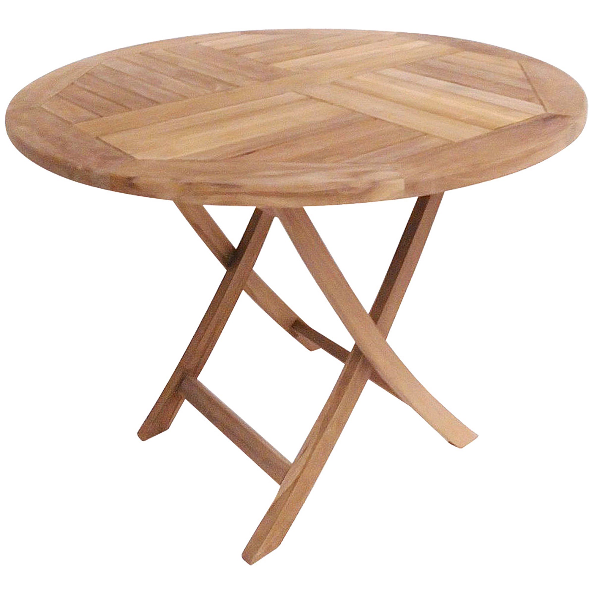Teak Wooden 4 Seater Round Table Natural