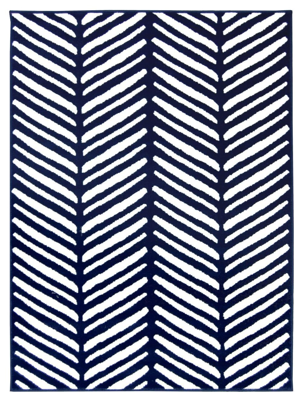 Homemaker Melrose Herringbone Rug - 80x150cm - Navy