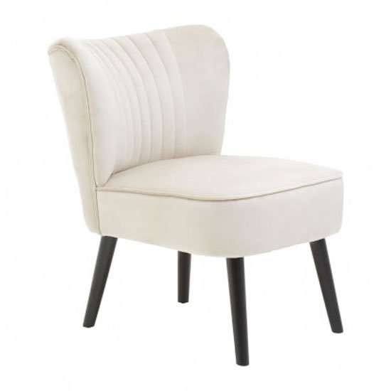 Trento Velvet Upholstered Accent Chair In Mink