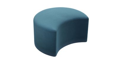Luna Half Moon Footstool in Seaweed Smart Cotton - sofa.com