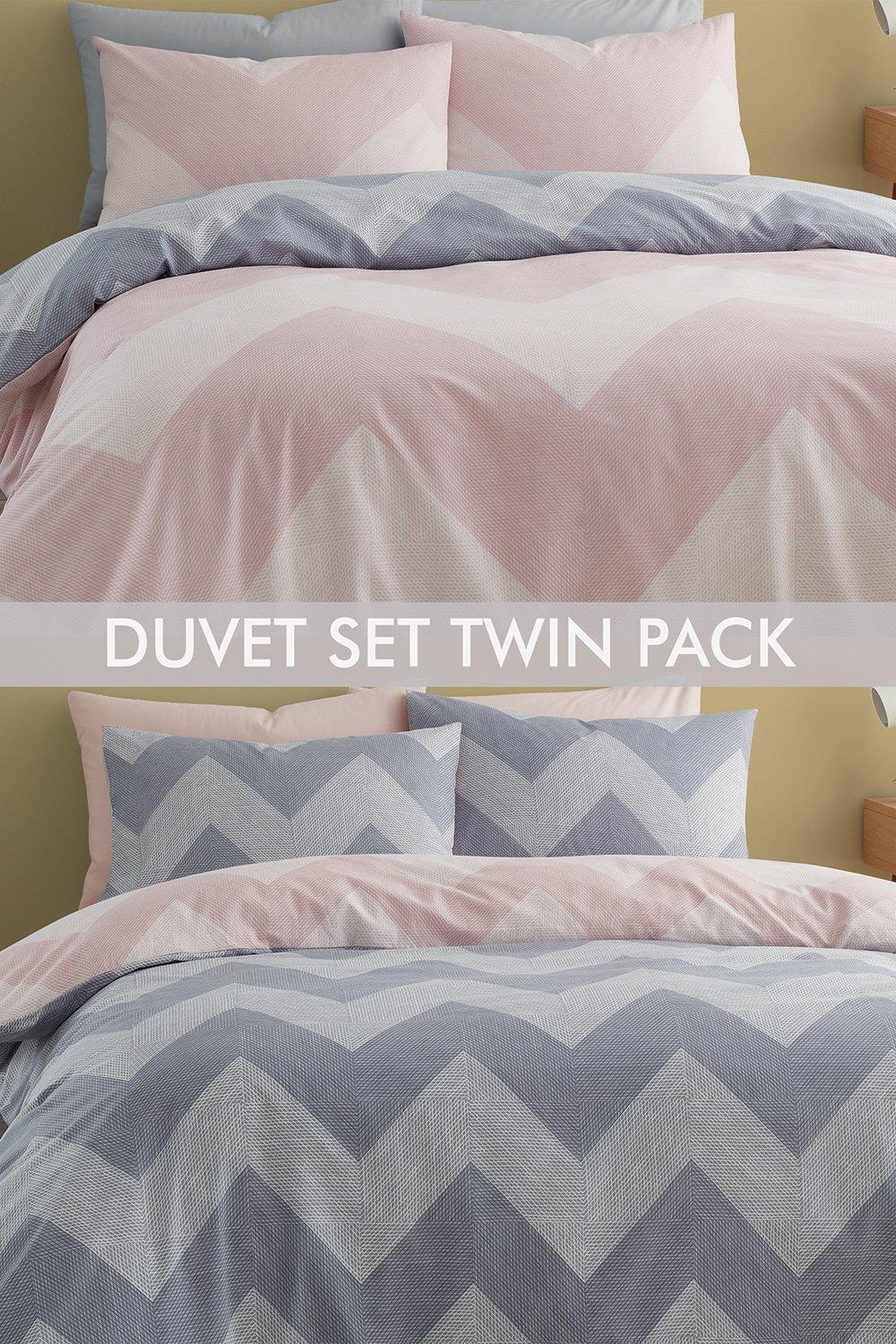 Geo Twin Pack King Duvet Set
