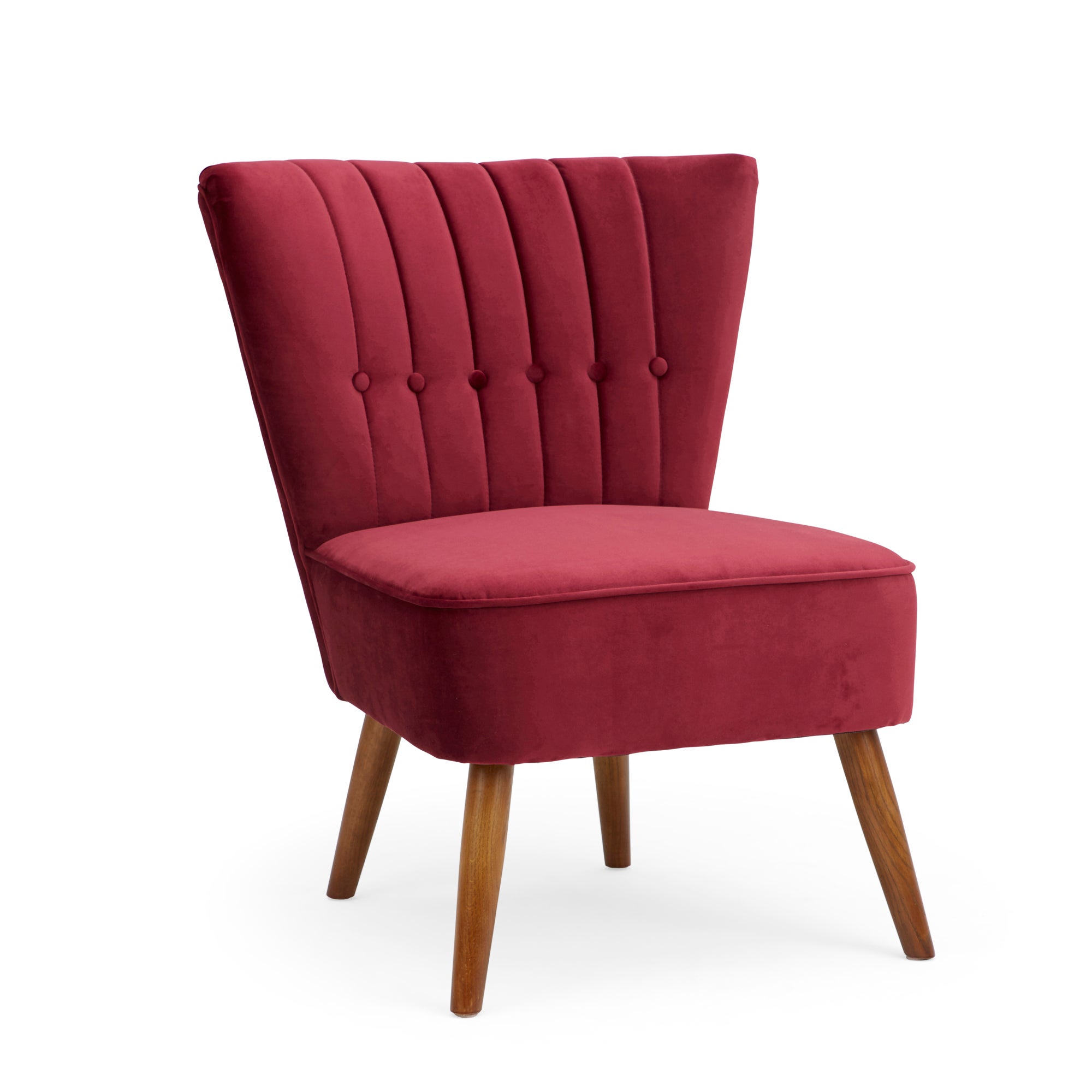 Isla Velvet Cocktail Chair - Claret Claret