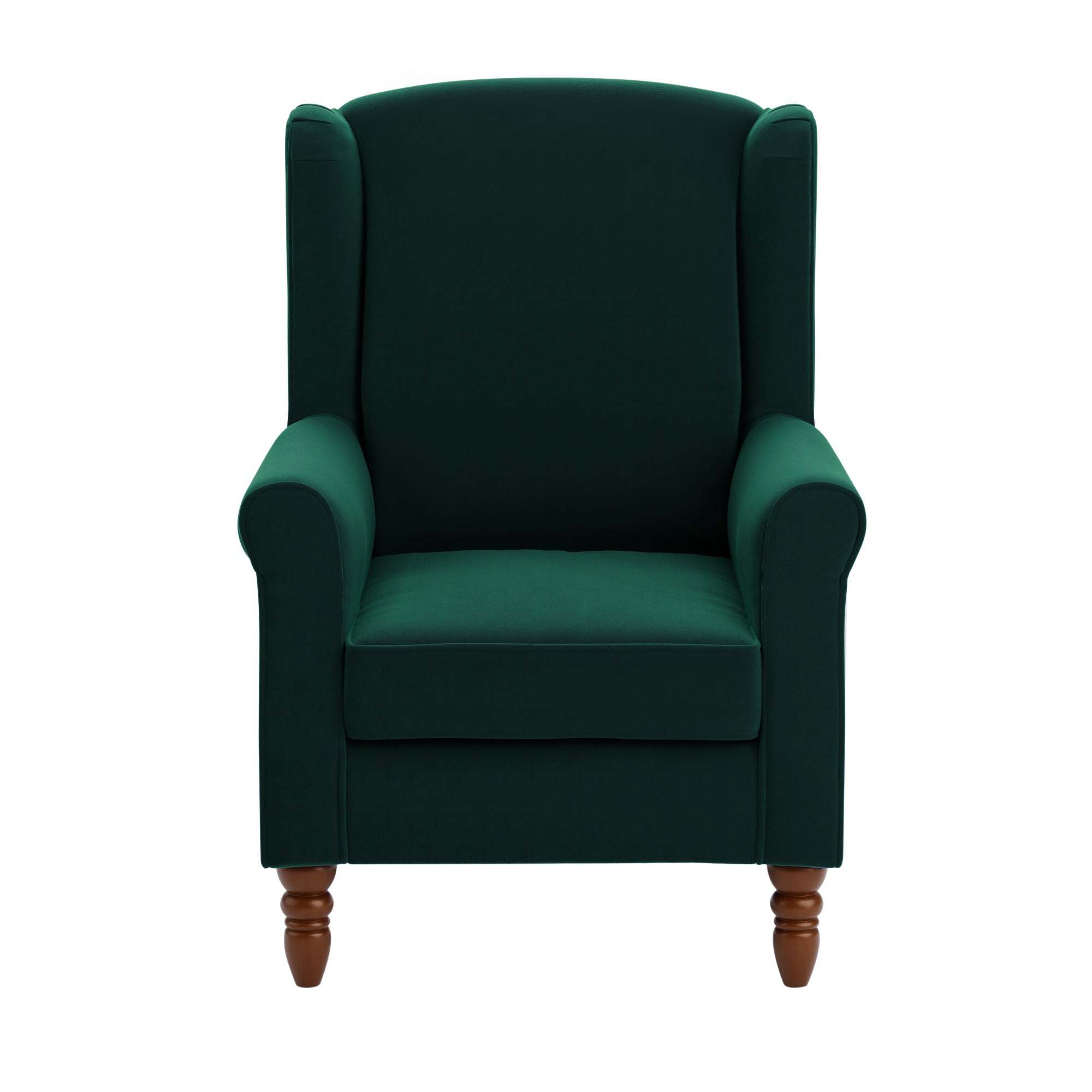Oswald Wingback Armchair Velvet Green