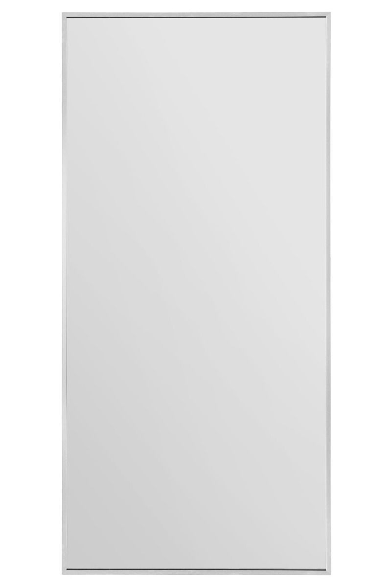 MirrorOutlet Silver Aluminium Edged Wall Leaner Mirror 68" X 33" (174 X 85CM)