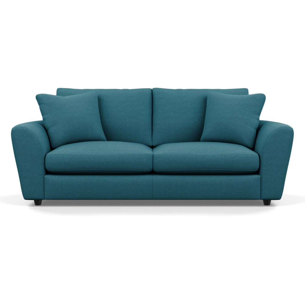 Heal's Snooze 4 Seater Sofa Brushed Cotton Cadet Black Feet