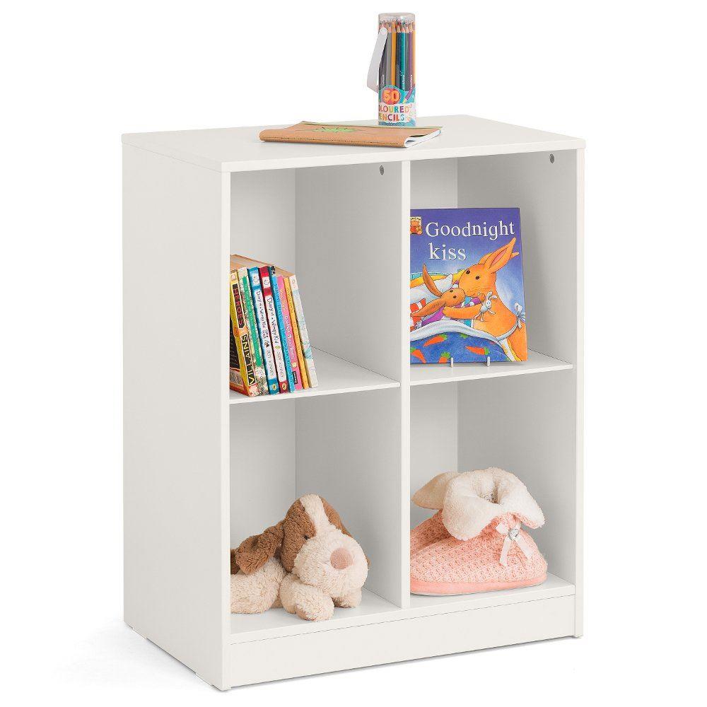 Pluto Stone White Wooden Bookcase