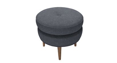 Felix Round Footstool in Blickling Norfolk Cotton - sofa.com