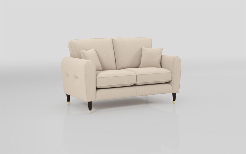 White Fabric Newsham 2 Seater Sofa Standard Back