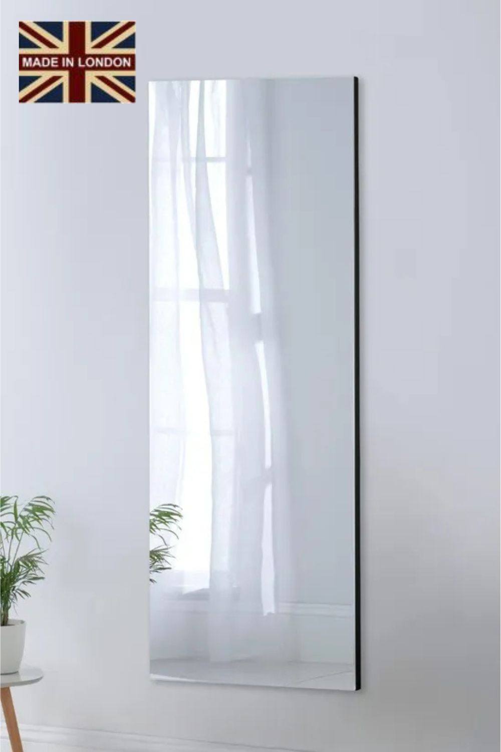 Yearn Mirrors Large Narrow Full Length Wall Mirror in Black