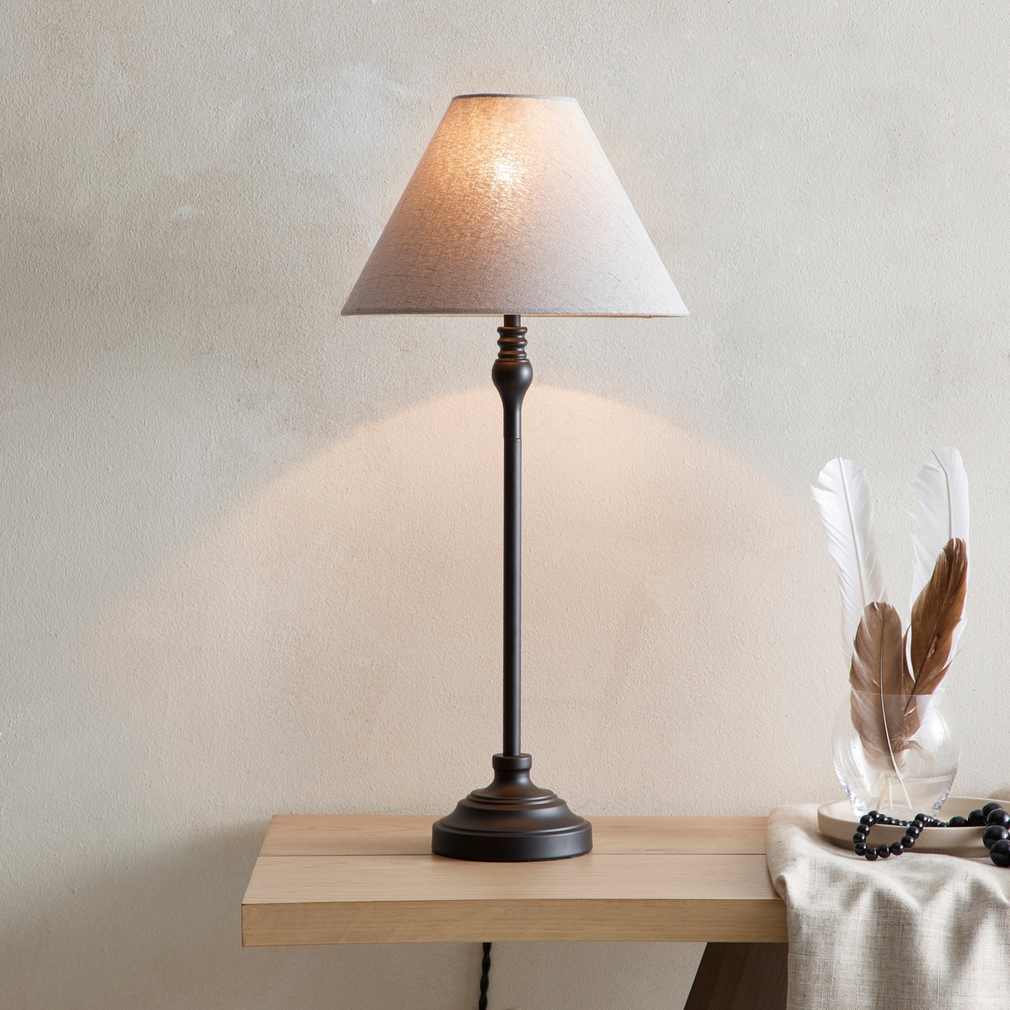 Dorma Bedford Table Lamp Black Black
