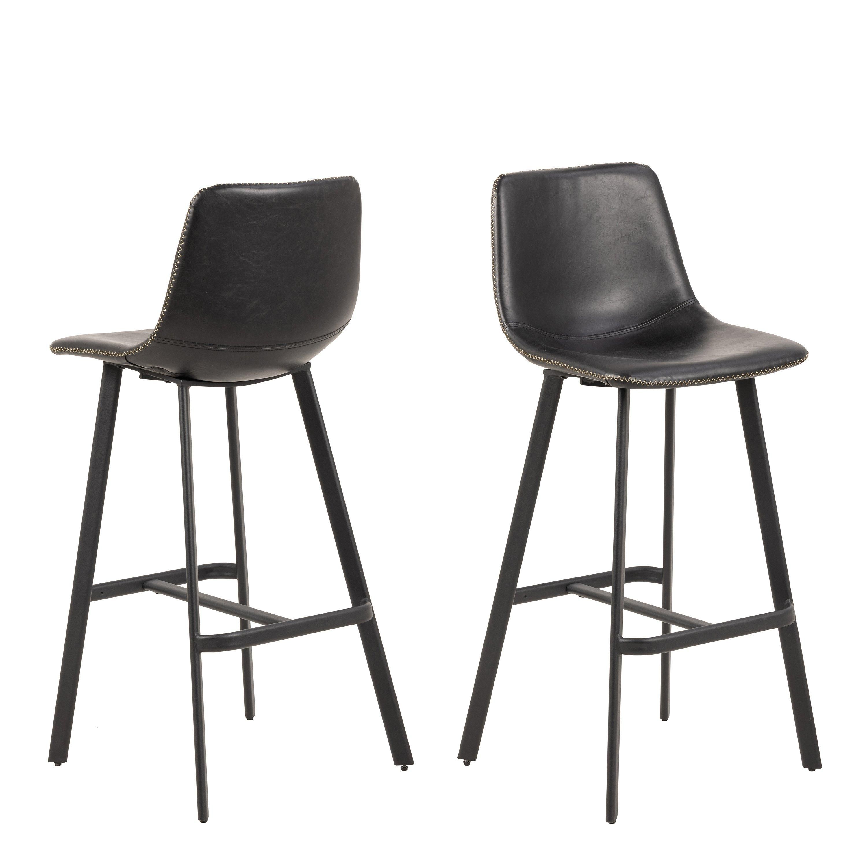 Furniture To Go I_Oregon Bar Chair in Black Set of 2