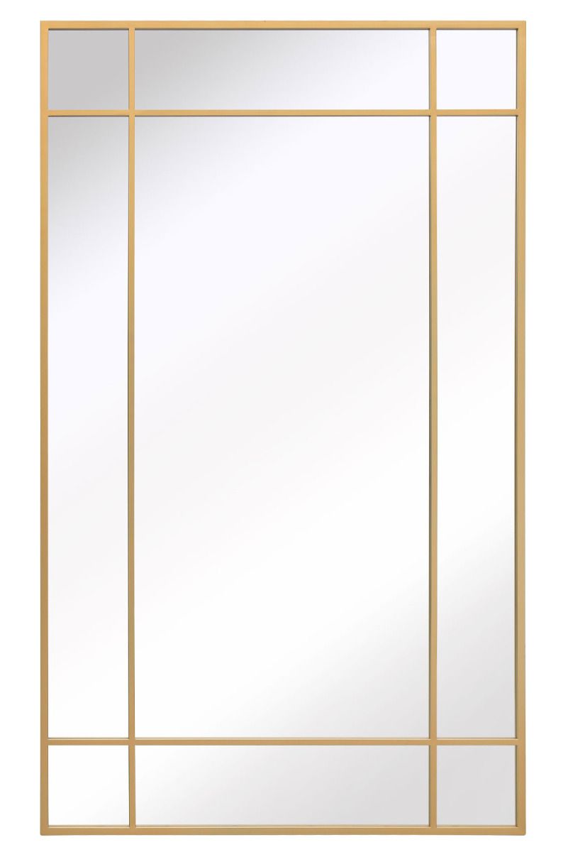MirrorOutlet Gold Contemporary Wall & Leaner Garden Mirror 79"x 47" 200x120cm 3