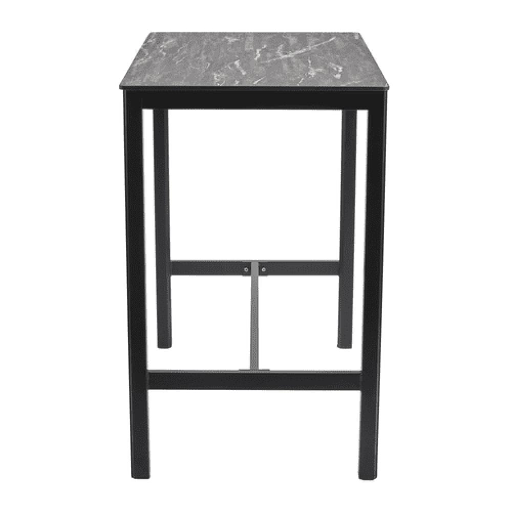 netfurniture Richmond Marble Poseur Table Black with Paris Table Base - 119 X 69cm 4