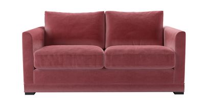 Aissa 2 Seat Sofa Bed in Dusty Rose Cotton Matt Velvet - sofa.com